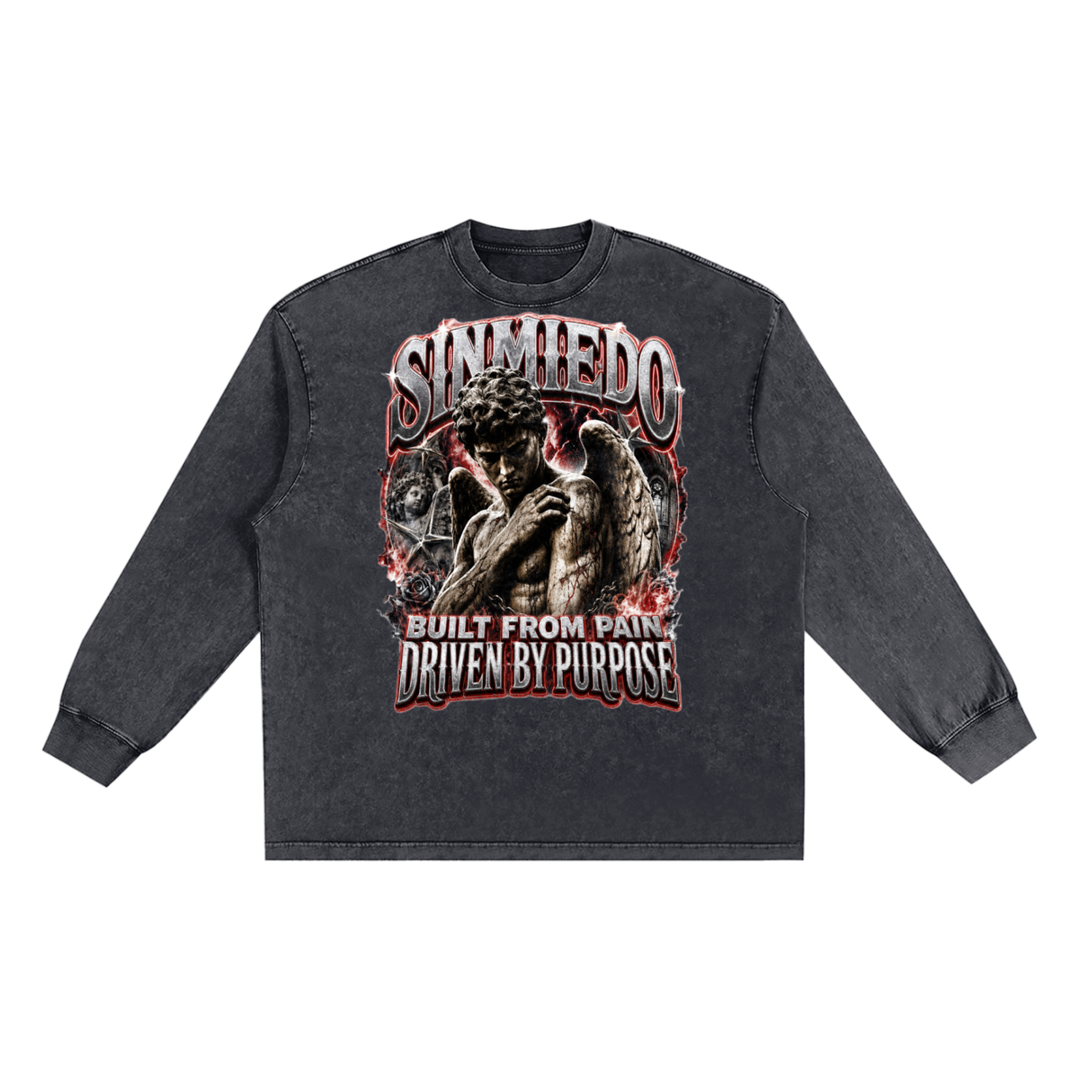 Snow Washed Frayed Edge T-Shirt