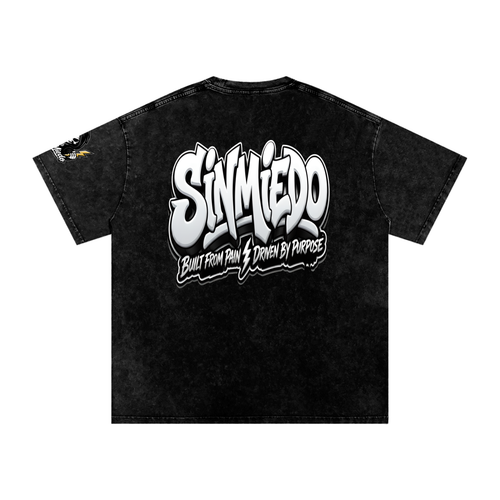 Snow Washed Oversized Cotton T-Shirt