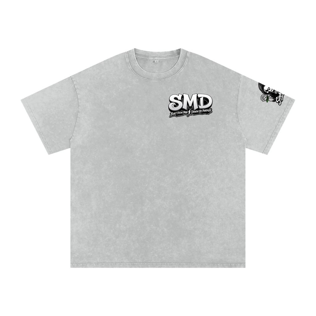 Snow Washed Oversized Cotton T-Shirt