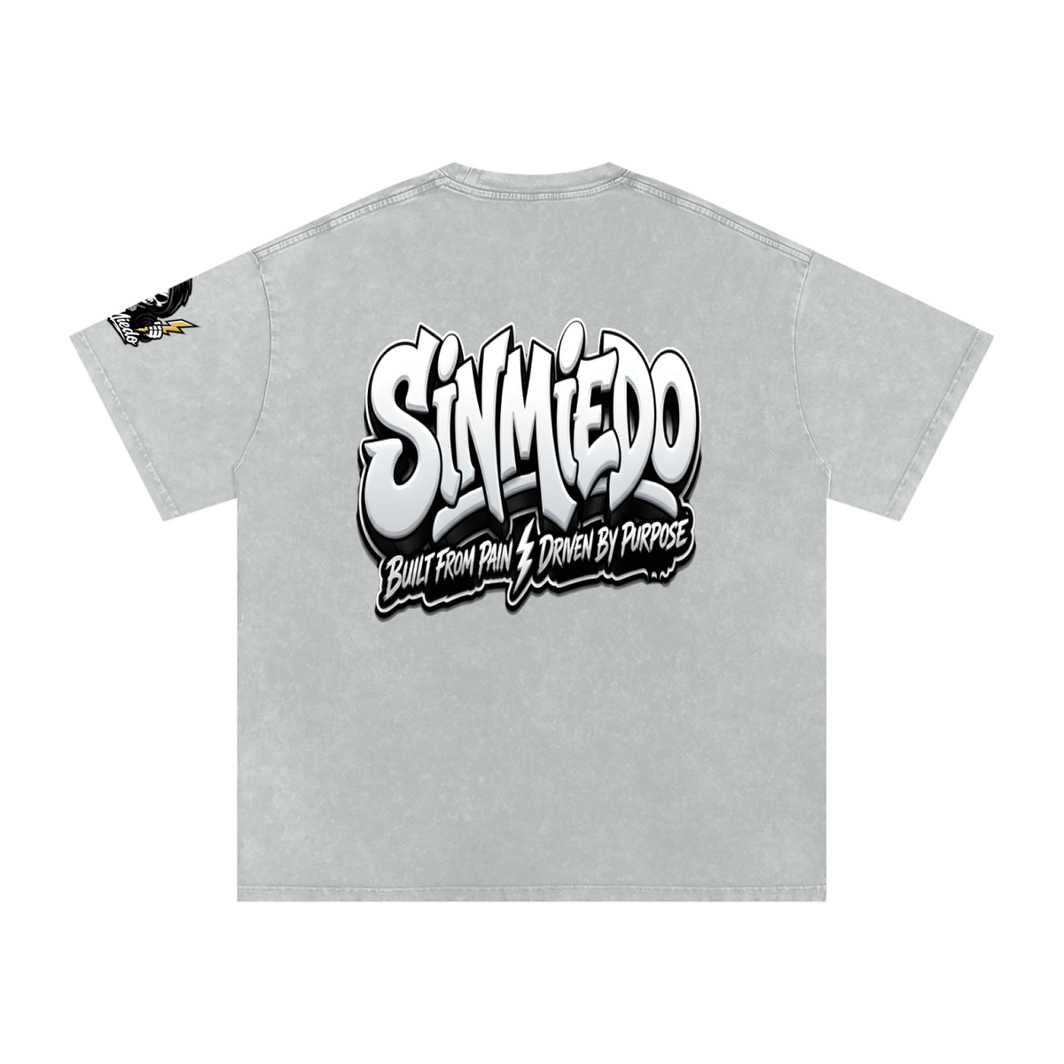 Snow Washed Oversized Cotton T-Shirt