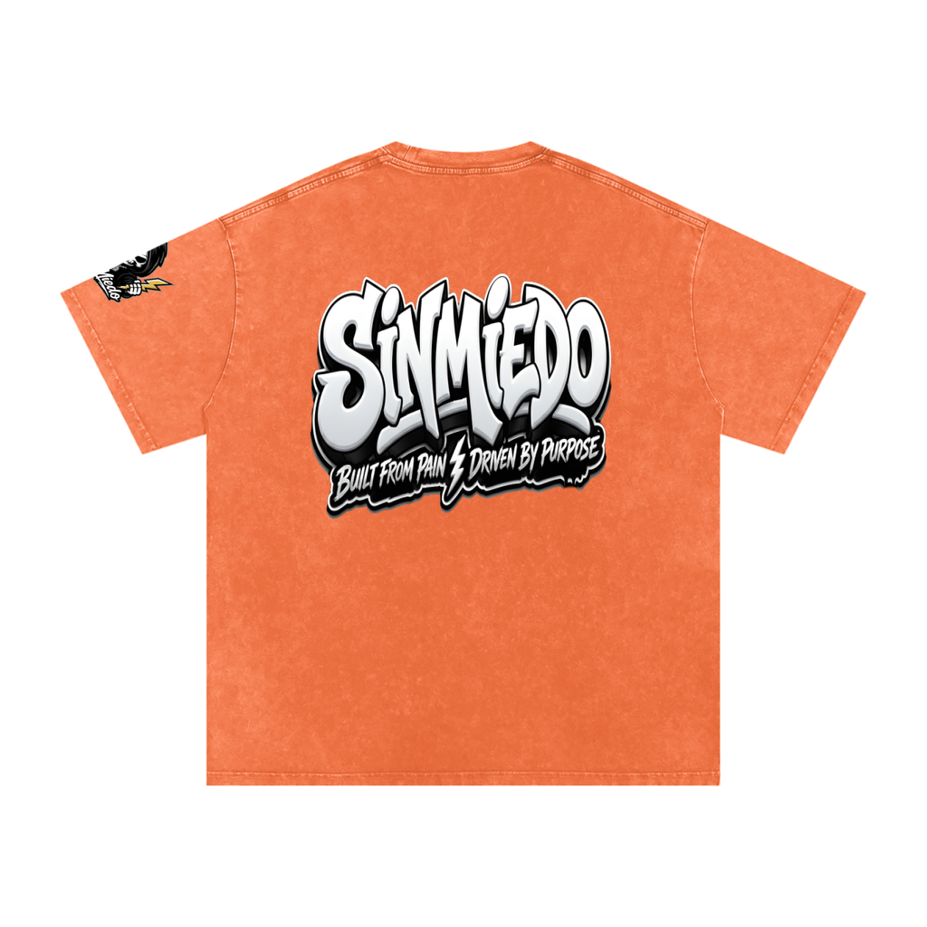 Snow Washed Oversized Cotton T-Shirt